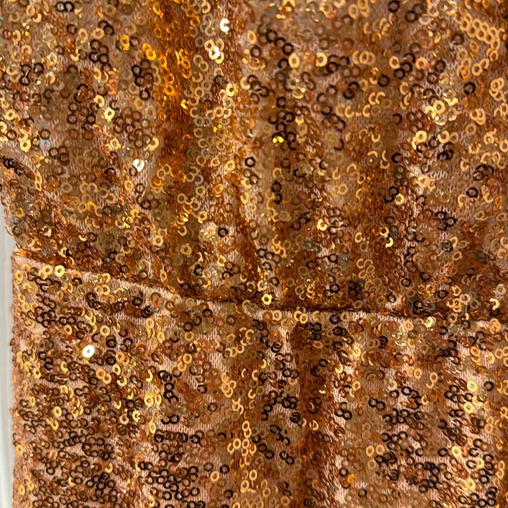 Rose Gold Sequin Romper - Picture 4 of 4